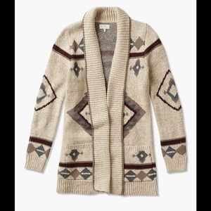 Lucky Brand Fireside Cardigan Aztec Print small
